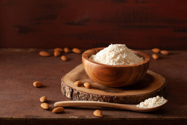 almond flour. healthy ingredient for keto paleo gluten-free diet